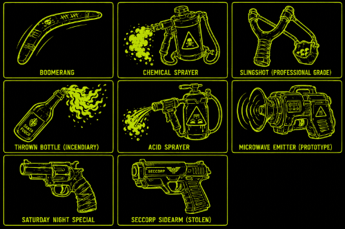 Mid-tier ranged weapons illustration